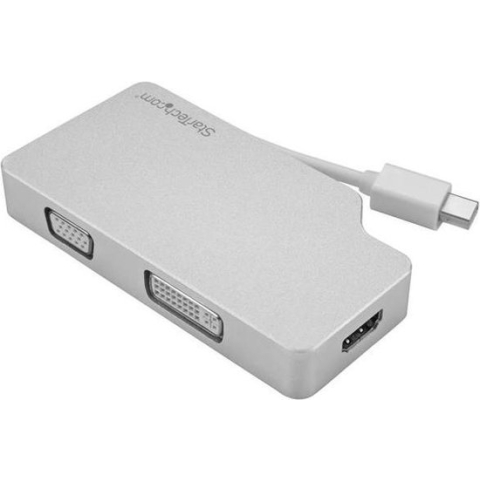 StarTech Aluminium A/V reisadapter: 3-in-1 Mini DisplayPort naar VGA, DVI of HDMI - 4K