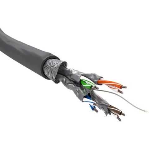 S/FTP CAT6 Gigabit Netwerkkabel - CCA - 23AWG - LSZH - Stug - 100 meter - Grijs