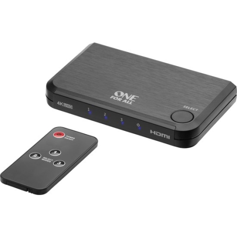 One For All SV1632 smart 4K HDMI switch - 3in -> 1out