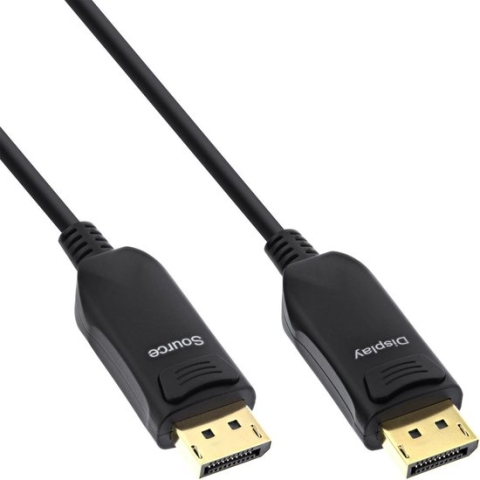 DisplayPort Active Optical Cable (AOC) - versie 1.4 (5K/8K 60Hz) / zwart - 15 meter