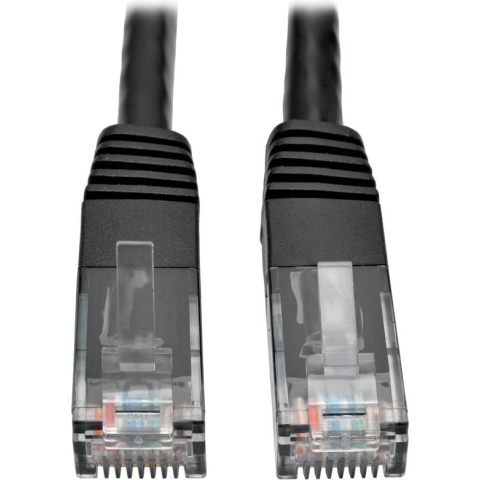 Tripp-Lite N200-035-BK Premium Cat5/5e/6 Gigabit Molded Patch Cable, 24 AWG, 550 MHz/1 Gbps (RJ45 M/M), Black, 35 ft. TrippLite