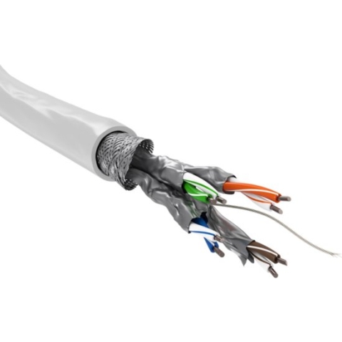 S/FTP CAT6 Gigabit Netwerkkabel - CCA - 23AWG - Stug - 305 meter - Wit