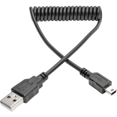 Tripp-Lite U030-006-COIL USB 2.0 A to Mini-B Coiled Cable (M/M), 6 ft. TrippLite