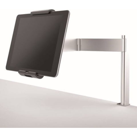 Durable tablethouder - Zilver - 360Â°C draaibaar - Inclusief tafelklem