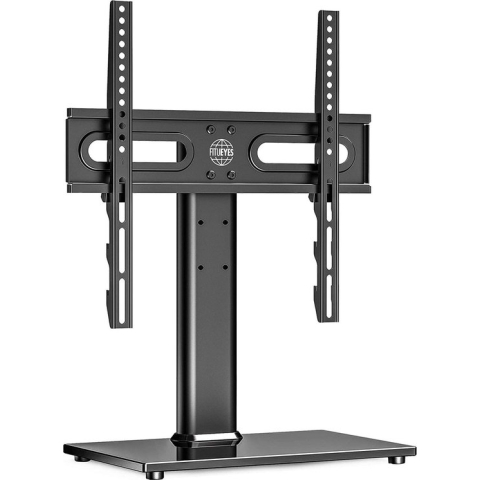 Universele TV-standaard met draaibaar tafelblad en beugel voor 27-55 inch tv ' s-in hoogte verstelbare TV-standaard met gehard glazen voet en kabelgeleider, max. VESA 400X400MM, voor 40kg