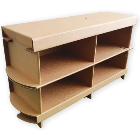 Kartonnen tv-meubel - 86x30x50 cm - Kartonnen kast - Kartonnen meubels - Tv-kast - KarTent