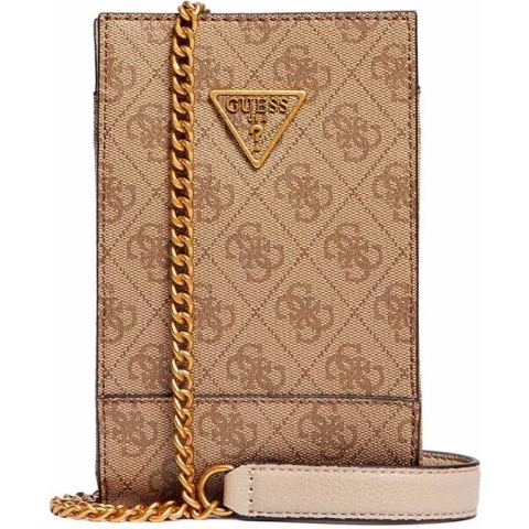 GUESS Noelle Dames Telefoontasje Kunstleer - Beige