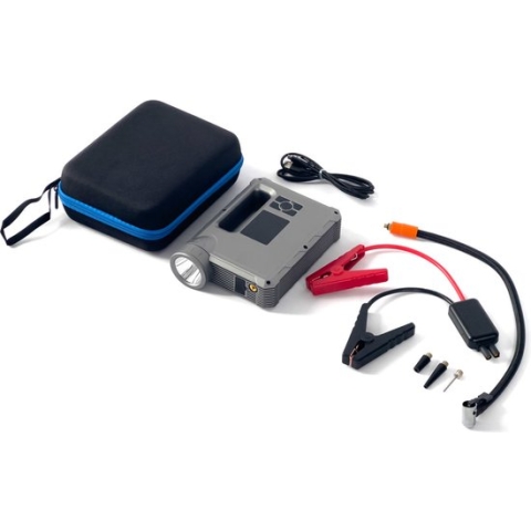 Choetech Jump Starter met Compressor Powerbank 8000mAh LED-zaklamp Zwart