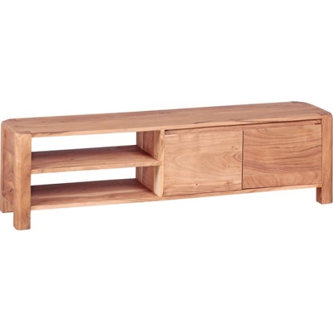 Tv meubel - Tv kast - Landelijk - Lade - Hout - Bruin - 140x35x40 cm