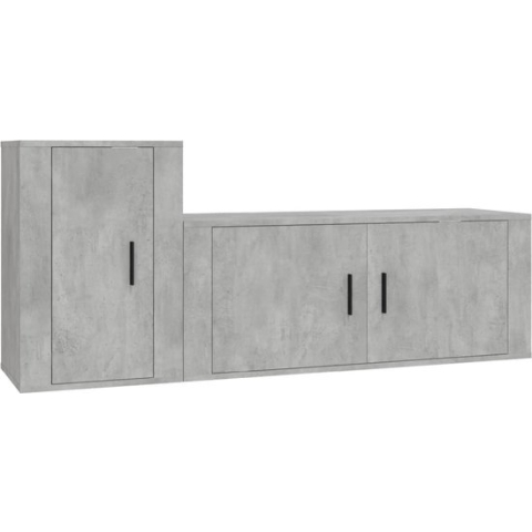 vidaXL-2-delige-Tv-meubelset-bewerkt-hout-betongrijs