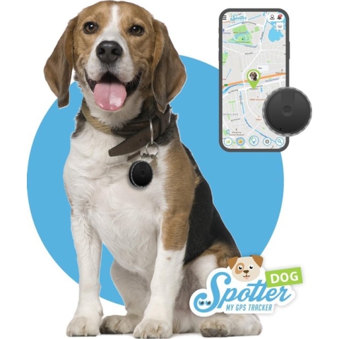 Spotter® Huisdier GPS Tracker Hond - Inclusief Prepaid Simkaart - Activity Tracker - Waterdicht - Zwart - Kleine honden GPS tracker - Nederlands merk