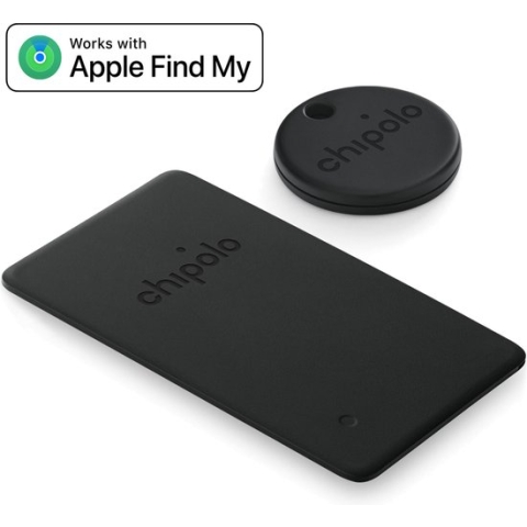 Chipolo One & Card Spot Bundel - Bluetooth Tracker - Key Finder Sleutelvinder - Portemonnee Vinder - 2-Pack - Zwart