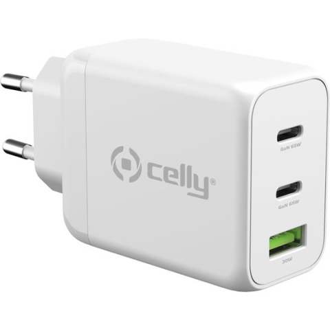 Celly - Thuislader USB + 2 x USB-C 65W PD