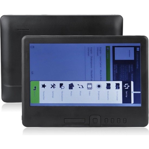 E-booklezer, 7 Inch TFT LCD 16:9 Kleurenscherm E-lezer, Ondersteunt voor EPUB, PDF, TXT, FB2, PDB en Andere Bestandsindelingen, met Beschermhoes(4GB)