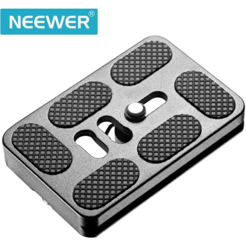 Neewer® - Metalen Universele camera Snelkoppelingsplaat met 1/4 inch Statiefschroefdraad - Geschikt voor camera Opstapkop (2 Stuks) PU-60 60 mm