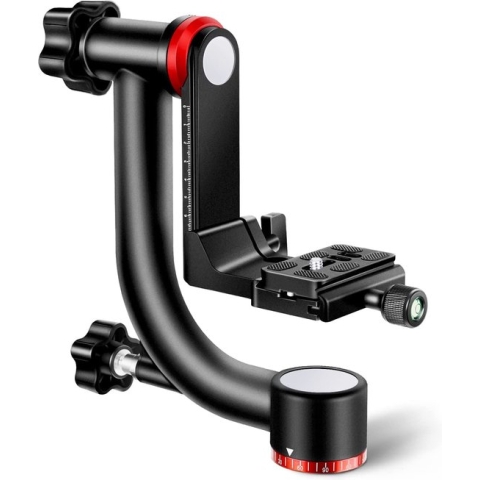 Neewer® - GM101 - Professionele Zware Aluminium gimbal statiefkop met Snelkoppelingsplaat - Lagerstructuur Ondersteunt Soepeler - 360 Graden Panoramische Opnamen voor DSLR Camera - Tot 30 lbs / 13,6 kg