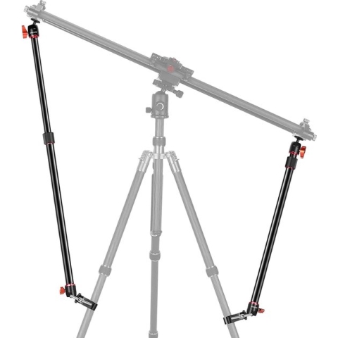 Neewer® - Camera Slider Support Arm - 2 Stuks Verstelbare Statiefstabiliteit om de Stabiliteit van Aluminiumlegering te Vergroten - Uittrekstangen voor Cameravideo met C - Klemmen en Balhoofd