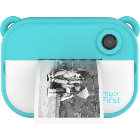 myFirst Camera Insta 2 Blauw - foto & video kindercamera en inkt-loze printer ineen - 12MP - selfie lens en met grappige filters en frames