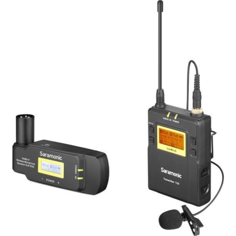 Saramonic UwMic9 Kit7 met 1 lavalier zender en ontvanger direct xlr aansluiting voor camera