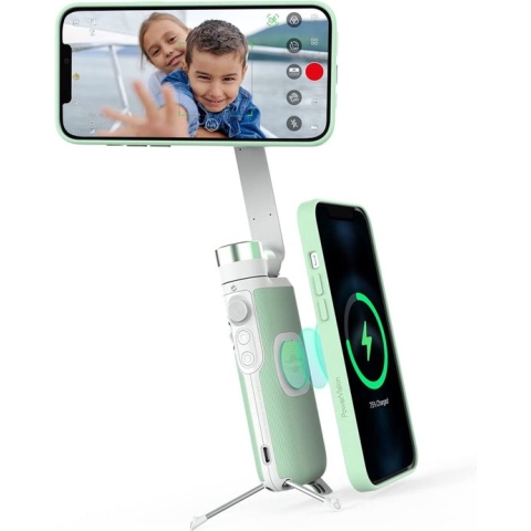 PowerVision S1 Explorer kit - groen - Alles-in-één stabilisator voor iOS en Android - Powerbank & Gimbal