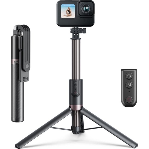 TELESIN 130cm Bluetooth Afstandsbediening Selfie Stick geschikt voor GoPro / Smartphone IOS Android