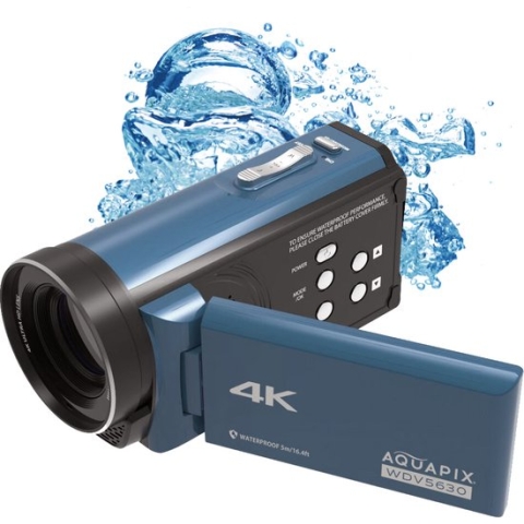 Aquapix WDV5630 Blue - 5m Waterproof 4K camcorder
