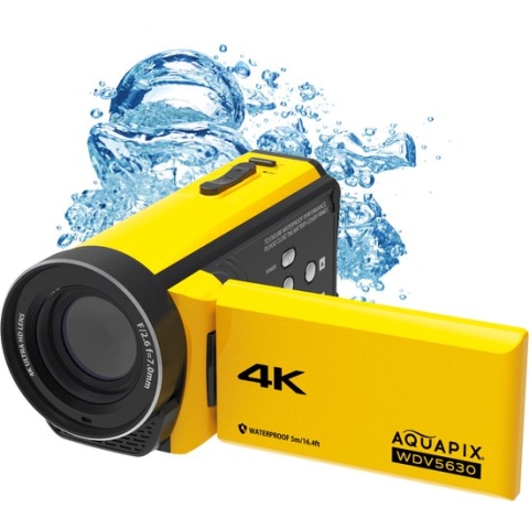 Aquapix WDV5630 Yellow - 5m Waterproof 4K camcorder