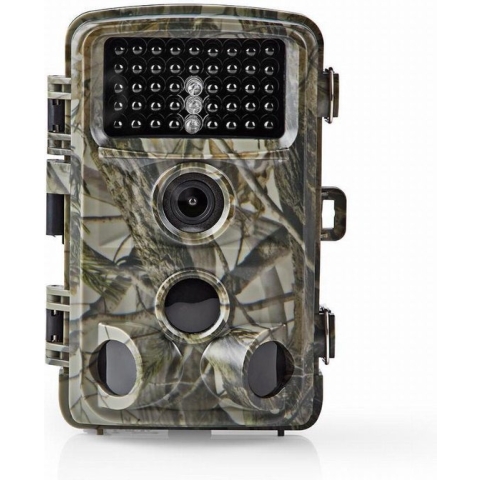 Nedis Wildcamera - 1080p@30fps - 24.0 MPixel - 5 MPixel CMOS - IP66 - Zwart No-Glow IR - Nachtzicht - Kijkhoek: 90 ° - Bewegingssensor - Detectiehoek: 120 ° - Detectiebereik: 20.0 m