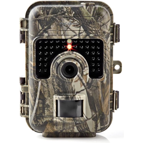 Nedis Wildcamera - 1080p@30fps - 24.0 MPixel - 3 MP Color CMOS - IP66 - Zwart No-Glow IR - Nachtzicht - Kijkhoek: 90 ° - Bewegingssensor - Detectiehoek: 60 ° - Detectiebereik: 20.0 m
