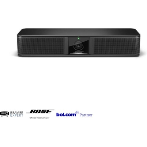 Bose Videobar VB-S | All-in-one USB Conferencing | Online Vergaderen | 4K ultra-HD camera met Autoframing | 1e klas Audio-en Videokwaliteit | Kleine en Middelgrote Vergaderruimte | Microsoft Teams, Google Meet, Zoom