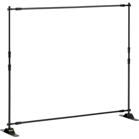 VEVOR Achtergrondframe 3x2,4 M-Achtergrondset van Aluminium en Ijzer-Verstelbare Hoogte & Breedte-met Draagtas-Straatpromoties-Winkelcentra