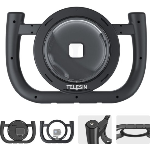 TELESIN Duikstatief Stabilisator + Dome Port geschikt voor GoPro 12 / 11 / 10 / 9