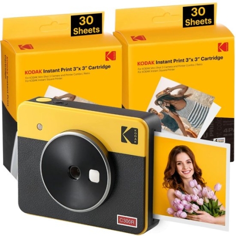 Mini Shot 3 Retro 2-in-1 Portable Instant Camera & Photo Printer Yellow