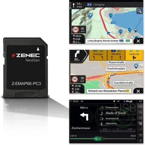 Zenec Z-EMAP66-PC3 | Navigatie software SD-kaart - Z-N956, Z-N965 en Z- N966