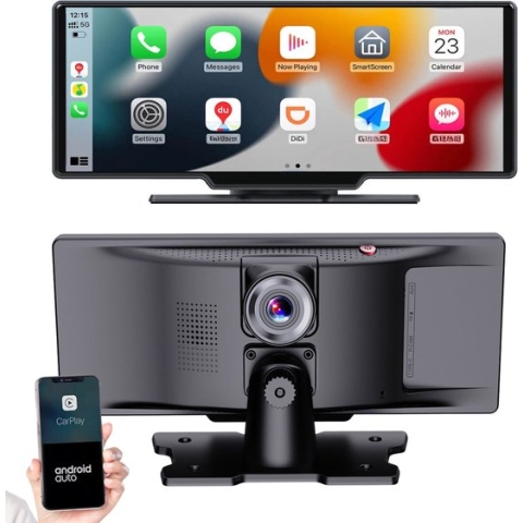 Navigatiesysteem 10 inch - Ingebouwde Dashcam - Apple Carplay (draadloos) - Android Auto - 2023 Model - Universeel - Bluetooth - Gratis Anti-Condens doek