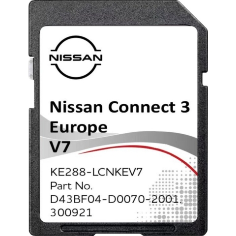 Nissan Connect 3 V7 Here Navigatie Kaartupdate 2023 Europa + Turkije SD-kaart