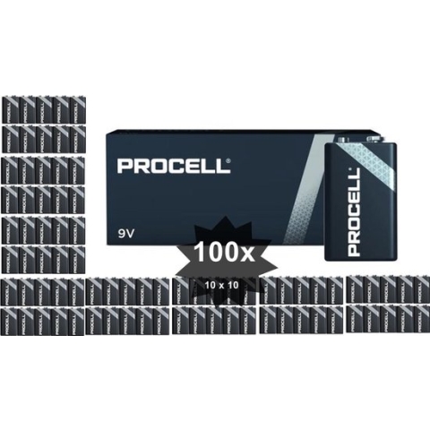 PROCELL 9V  Alkaline E-Block / 6LP3146 - 100 Stuks (10 pakjes a 10st) -