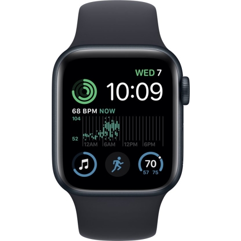 Apple Watch SE 2022 - Smartwatch heren en dames - 40 mm - Middernacht Aluminium