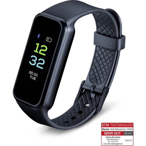 Beurer AS 99 Activity Tracker - Bluetooth® - Activiteit- en slaaptracking - 'Zeer goed' getest - Hartslagmeting pols - Gekleurd touchscreen - Alarm - Melding oproepen/berichten/sms/Whatsapp - Zoekfunctie - Waterdicht IP 67 - 3 Jaar garantie