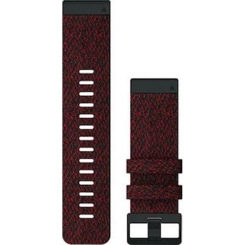 Garmin QuickFit Geweven Nylon Horlogebandje - 22mm Polsbandje - Wearablebandje - Geschakeerd Rood