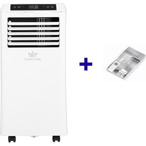 9000 BTU [2,6KW] | koelen & verwarmen Mobiele airco | Climate King A011C2 + Airlock