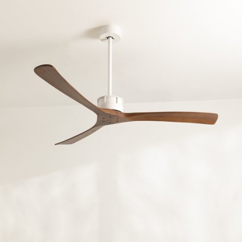 CREATE WIND LARGE DC - Plafondventilator 40W Silent XL Ø152 cm - Wit & Donker hout
