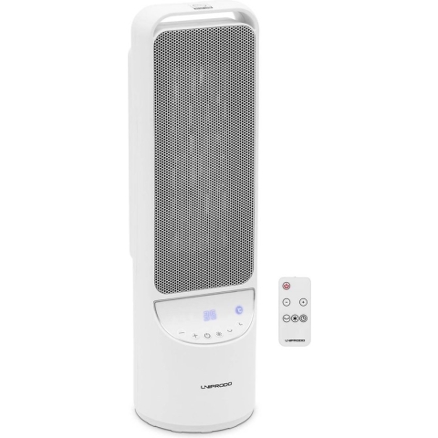 Uniprodo Elektrische ventilatorkachel - 1200/2000 W - zwenkbaar- wit