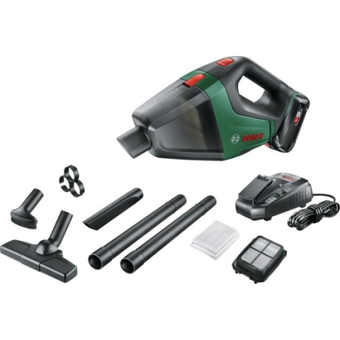Bosch UniversalVac 18 Accuhandstofzuiger - Incl. uitgebreide accessoireset - Met 1x 18 V accu en lader