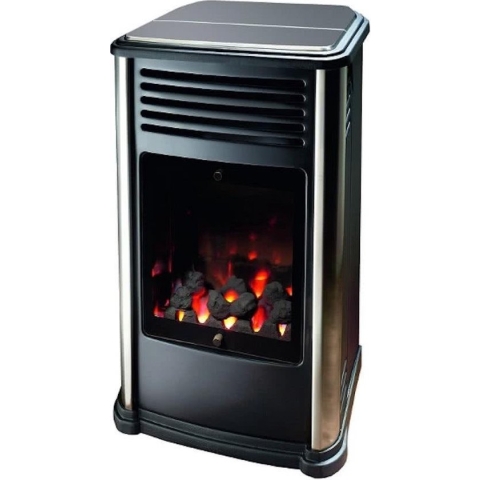 Gaskachel Manhatten Mobiele Sfeerhaard design kachel met open vuur effect 3.4 kW op gasfles
