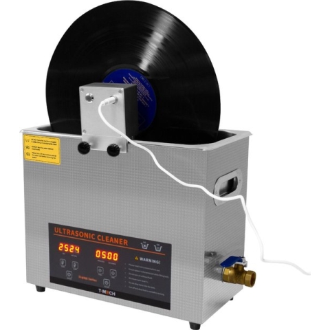 T-Mech 6L Professioneel Ultrasonische Reiniger RVS Ultrasoon Bad Reinigingstank - Timer 1-30 Minuten - Verwarmingselement 0-80°C - 300W 240V 40 kHz - Sieraden Metaalonderdelen - Vinyl Adapter