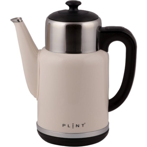 PLINT A/S original - CRÈME - Retro regelbare waterkoker met geïntegreerde warmhoudkan - inhoud 1,7 liter - Dubbelwandige waterkoker met temperatuurregeling - BPA vrij - temperatuur 60 75 90 en 100 graden - met warmhoudfunctie - model 2023