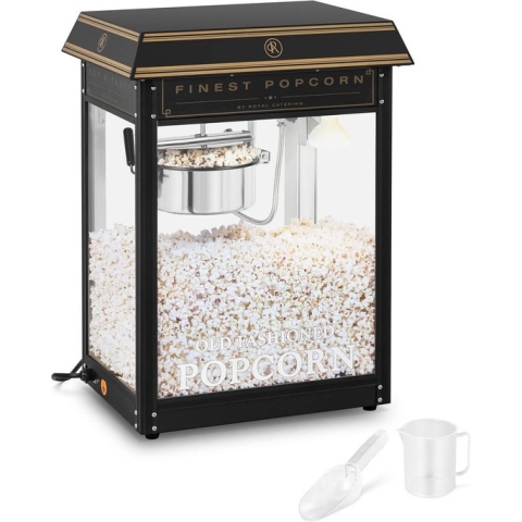 Royal Catering Popcorn Machine - zwart en goud