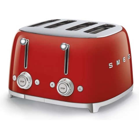 SMEG TSF03RDEU - Broodrooster - Rood - 4x4 - 2000W - 6 niveaus