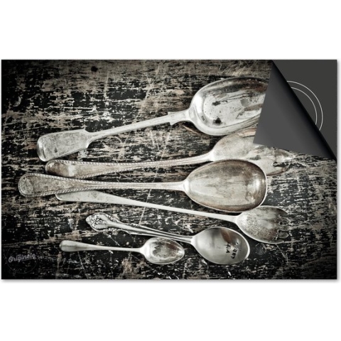 Inductie beschermer 81x52 - afdekplaat inductie mat - Dietrix Kookplaat beschermer - Exclusief - Bestek - Vintage Lepels